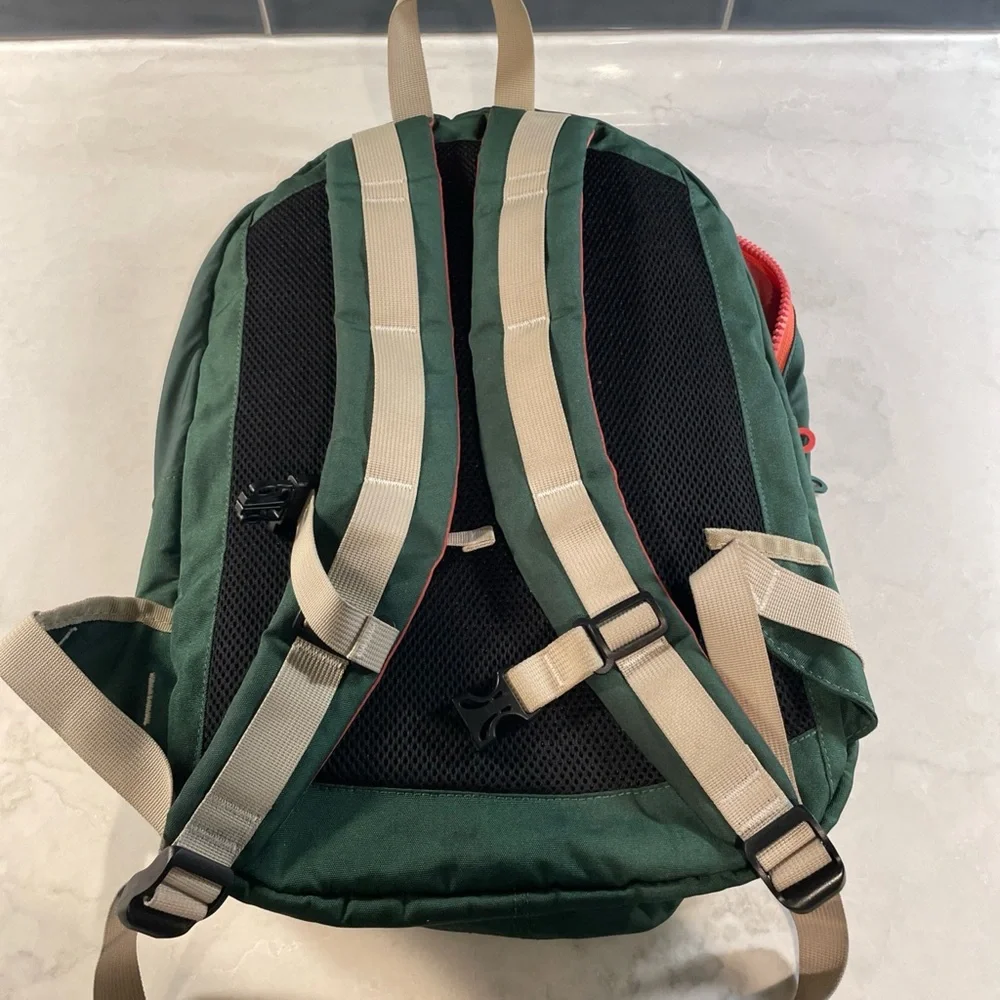 Unisex - Forest Green Backpack with Tan Accents